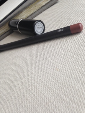 MAC Taupe Lip stick matched with Spice lip liner